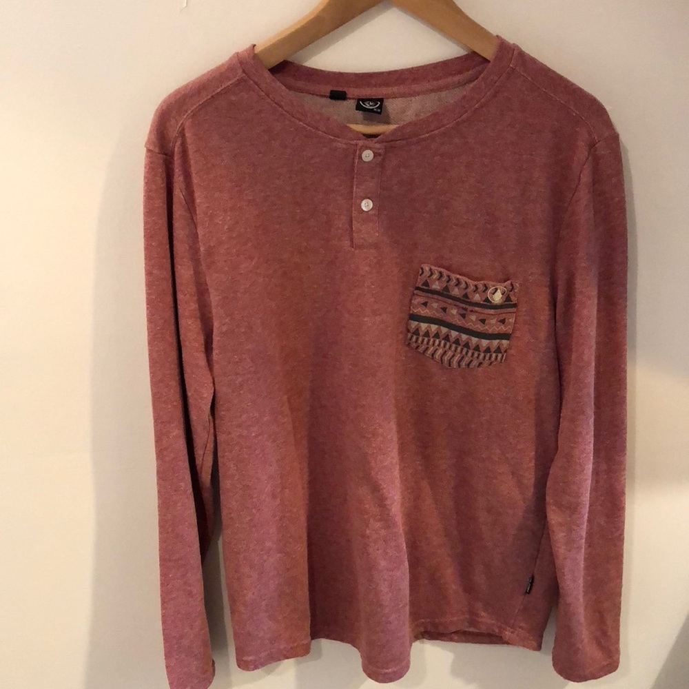 Men’s Volcom Sweatshirt Thick Thermal Henley